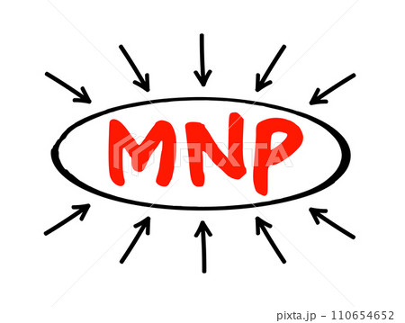 MNP Mobile Number Portability - enables mobile telephone users to retain their numbers when changing from one mobile network carrier to another, acronym text concept with arrows MNP Mobile Number Portability - enables mobile telephone users to retain their numbers when changing from one mobile network carrier to another, acronym text concept with arrows 110654652