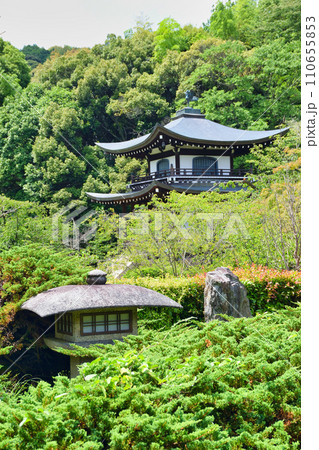 勧修寺　勧修寺灯篭と観音堂（京都市山科区） 110655853