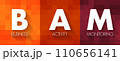 BAM - Business Activity Monitoring is software that aids in monitoring of business activities, acronym text concept background 110656141