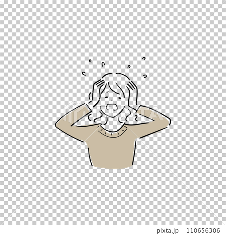 一個陷入困境與恐慌的女人 110656306