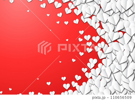 Paper hearts background for Valentine's Day greeting card design. 110656509