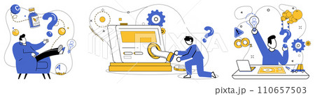 Advanced idea vector illustration. Intelligence is magic wand transforms ordinary into extraordinary Creative ideas are building blocks constructing skyscraper business achievement 110657503