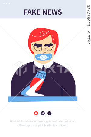 Fake news - colorful flat design style banner Fake news - colorful flat design style banner 110657789