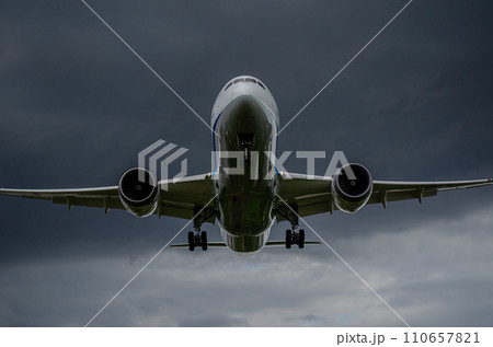 着陸する旅客機 着陸する旅客機 110657821
