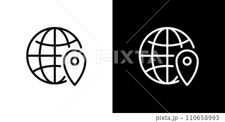 シンプルな地球アイコン 110658993