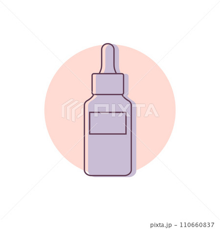 Cosmetic tube icon outline. Abstract tube with a face serum for beauty and skin care. Vector illustration 110660837