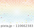 和風グラデーションと市松模様、かすみ、集中線の背景 横 110662383