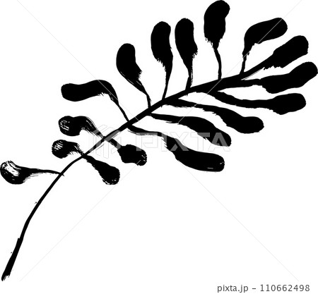 Leaf Grunge Artwork Brush Silhouette Element 110662498