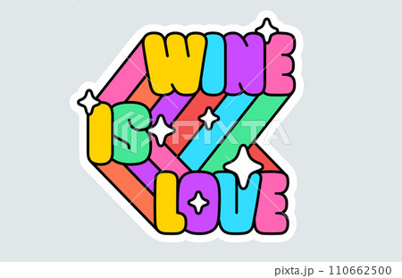 Wine bar Stickers Pack. Colorful fun stickers 110662500