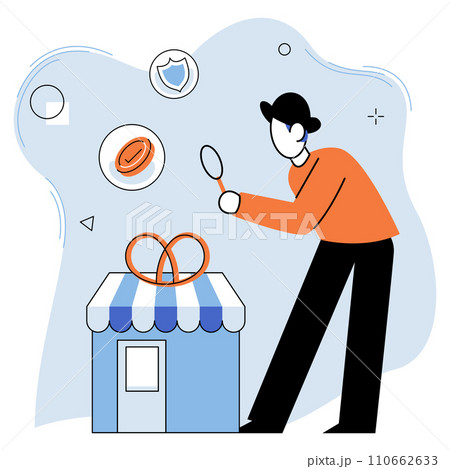 Small business. Vector illustration. Commerce serves as backbone economy, facilitating trade and business transactions Commercial enterprises, regardless size, contribute to overall economic landscape 110662633