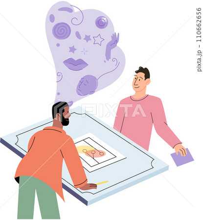 Mental health counseling vector illustration. Empathy and understanding are foundational in mental health counseling, creating safe space for healing Problem solving strategies are employed 110662656