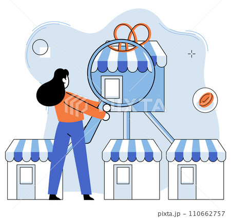 Small business. Vector illustration. The small business metaphor represents resilience and determination required to succeed in competitive landscape Efficiency is crucial for small businesses 110662757