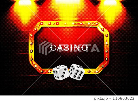 Poker casino poster logo template design 110663622