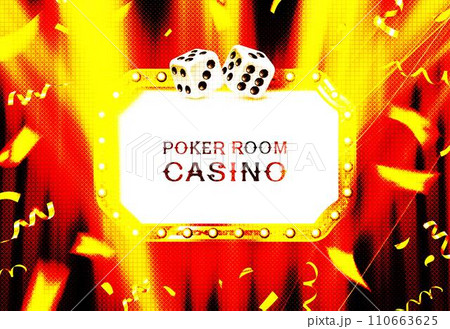 Poker casino poster logo template design Poker casino poster logo template design 110663625