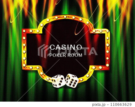 Poker casino poster logo template designのイラスト素材 [110663629] - PIXTA