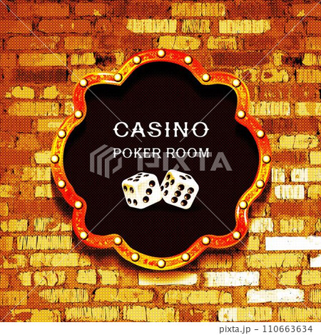 Poker casino poster logo template design Poker casino poster logo template design 110663634