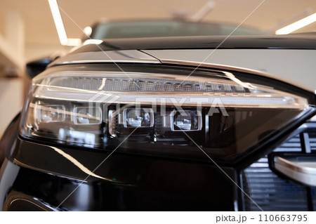 headlight of modern prestigious car close up headlight of modern prestigious car close up 110663795