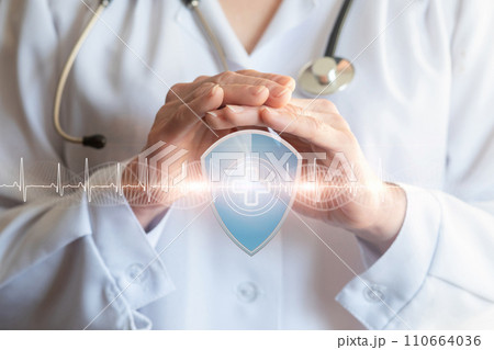 Concept of health protection and protection. 110664036