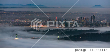 Downtown Vancouver, British Columbia, Canada. Modern City on West Coast of Pacific Ocean. 110664112
