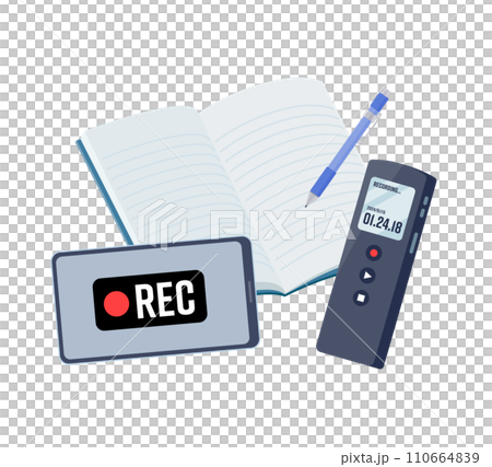 Evidence such as audio recordings and minutes. 110664839