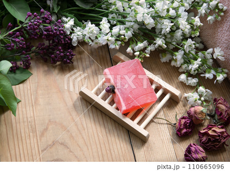 Homemade soap on the table 110665096