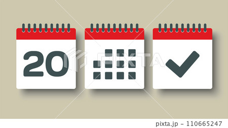 Vector icon page calendar - 20 day, agenda, done Vector icon page calendar - 20 day, agenda, done 110665247