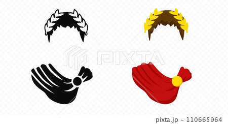Julius caesar or cesar emperor of rome historical person silhouette vector portrai 110665964