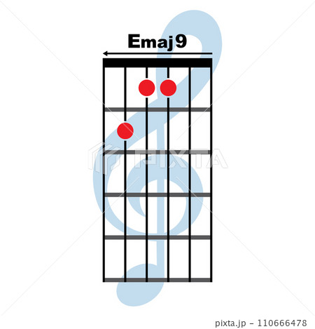Emaj 9 guitar chord iconのイラスト素材 [110666478] - PIXTA