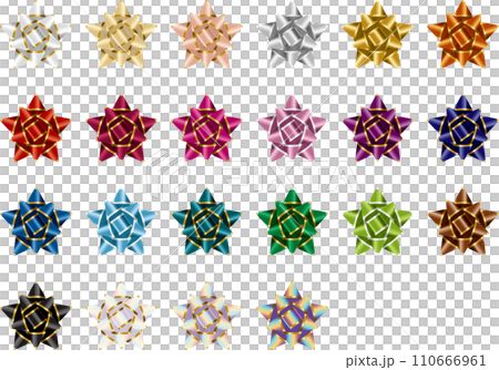 顏色多樣，絲帶邊緣星星 1 110666961