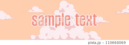 背景素材_夕焼けと入道雲 110668069