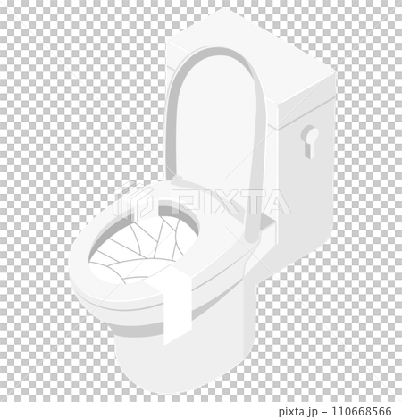 A toilet that won't flush because it's full of toilet paper 110668566