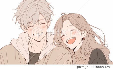 仲の良いカップル AI生成 110669429