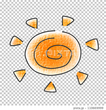 ゆるめシンプル太陽　単品　アナログ風 110669999