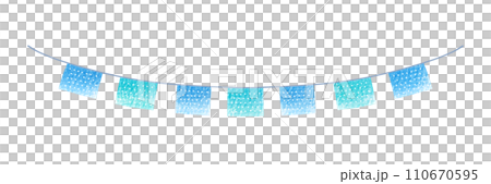 Flag garland pattern, single item, 1 square, analog style Flag garland pattern, single item, 1 square, analog style 110670595