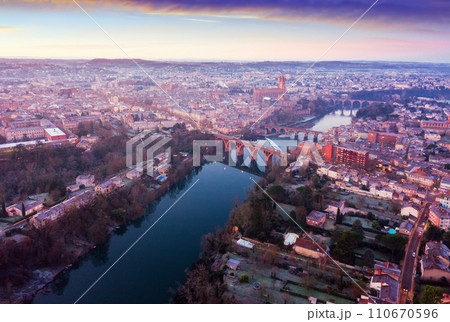 Aerial view of French city of Albi Aerial view of French city of Albi 110670596