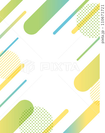 緑と黄色と青の斜めストライプフレーム 緑と黄色と青の斜めストライプフレーム 110671721