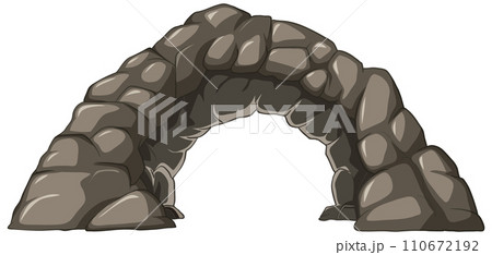 Ancient Stone Archway Illustration Ancient Stone Archway Illustration 110672192