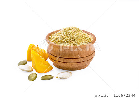 Flour pumpkin in bowl Flour pumpkin in bowl 110672344