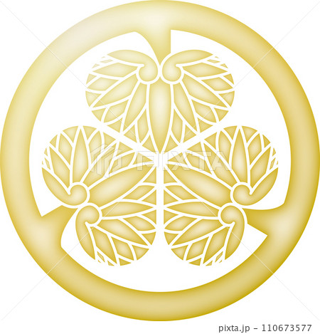 家紋　紀州葵【金色】 110673577