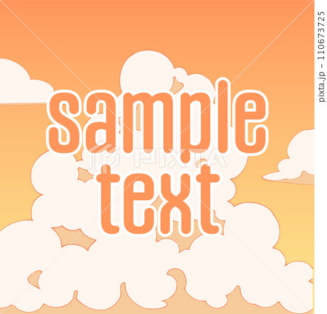 背景素材_夕焼けと入道雲 110673725