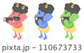 恵方巻を食べるかわいい鬼のイラスト 110673733