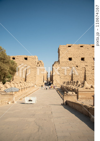 エジプトのルクソールにあるカルナック神殿とても美しい風景 110674167