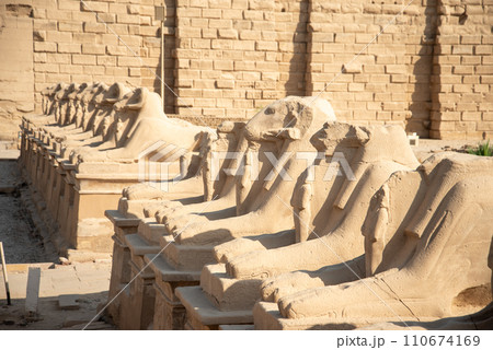 エジプトのルクソールにあるカルナック神殿とても美しい風景 110674169