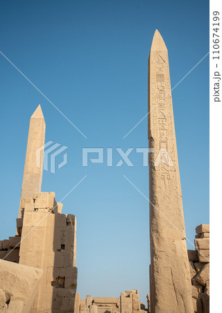 エジプトのルクソールにあるカルナック神殿とても美しい風景 110674199