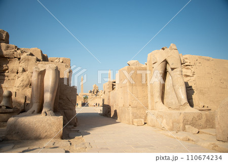 エジプトのルクソールにあるカルナック神殿とても美しい風景 110674234