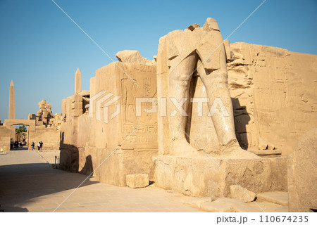 エジプトのルクソールにあるカルナック神殿とても美しい風景 110674235