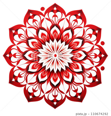 曼荼羅　幾何学模様　イラスト　アイコン 110674292
