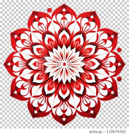 曼荼羅　幾何学模様　イラスト　アイコン 110674292