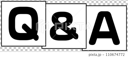 Q&A illustration monochrome 110674772