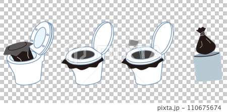Instructions for using toilet coagulant Disaster prevention supplies 110675674